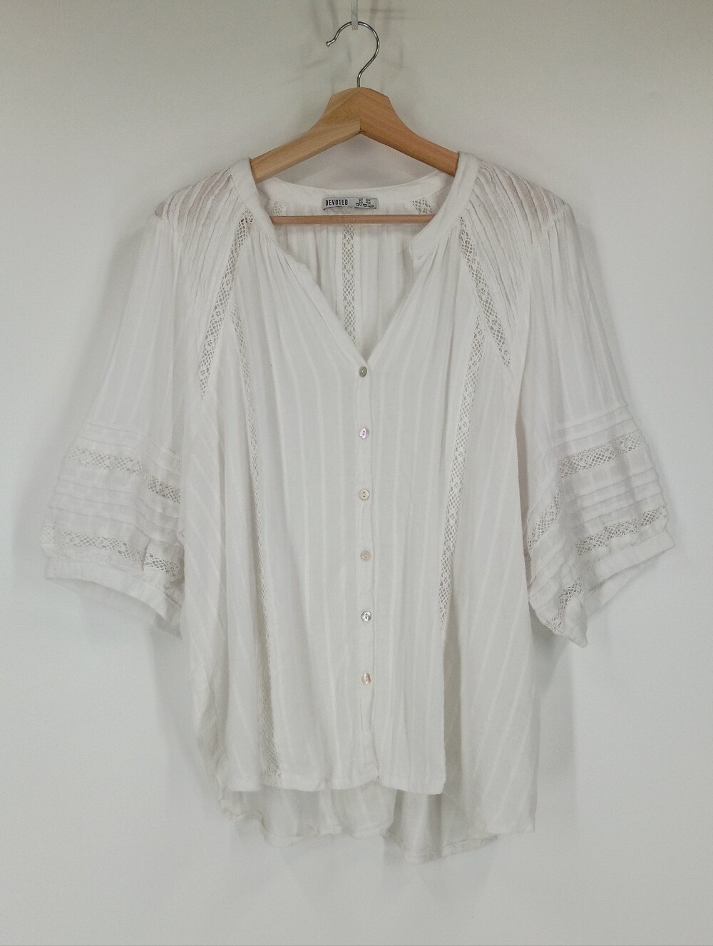 Devoted Lace Button Down Shirt